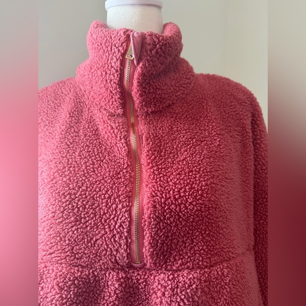 Before You Size S Cozy Pink Fleece Pullover - Picture 3 of 12